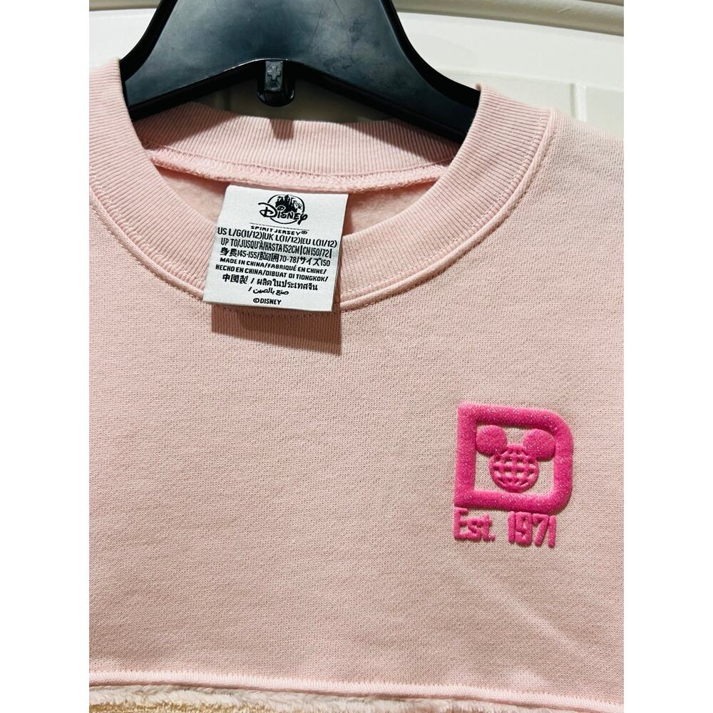 NWT❤️Walt Disney World Fleece Spirit Jersey for Girls – Pastel Pink szL - Picture 7 of 10
